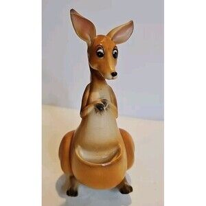 Vintage Rocking Mama Kangaroo Ceramic Figurine Josef Originals - No Baby Joey